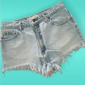 Y2K Moda Int'l the London Jean Cutoff Frayed Distressed Shorts 80s 90s - Sz 10